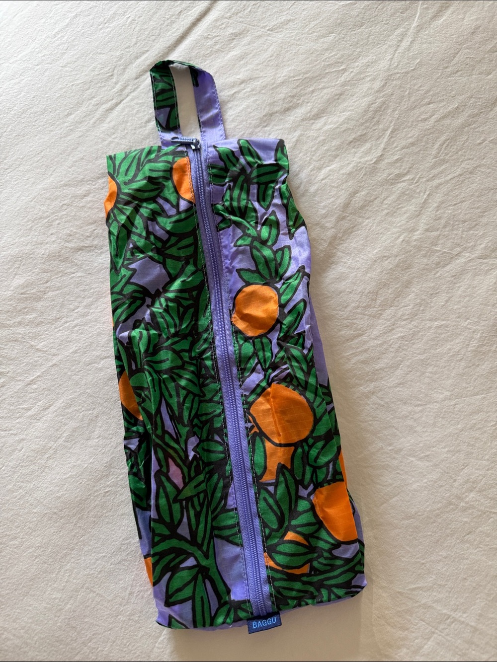 BAGGU Orange Tree Periwinkle Reusable Bag